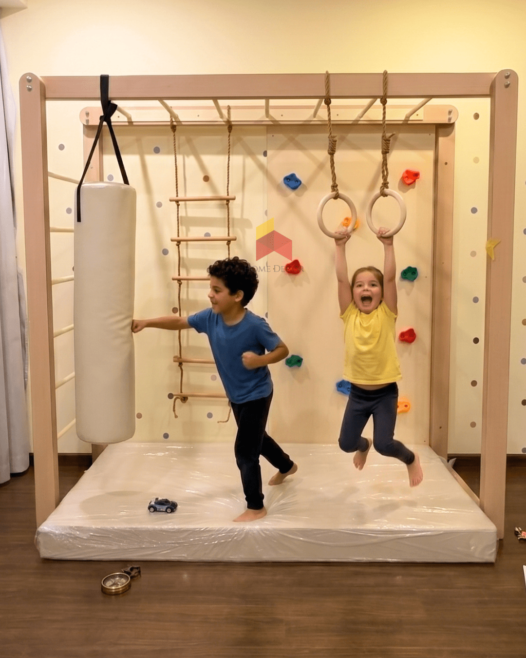 Monkey Bar With Climbing Wall Panel | Basic Model 1 Monkey Bar With Climbing Wall Panel | Basic Model