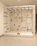 Jungle Pro Monkey Bar ladder Set With Climbing Grips, Net Panels & Safety Mat -Type 2