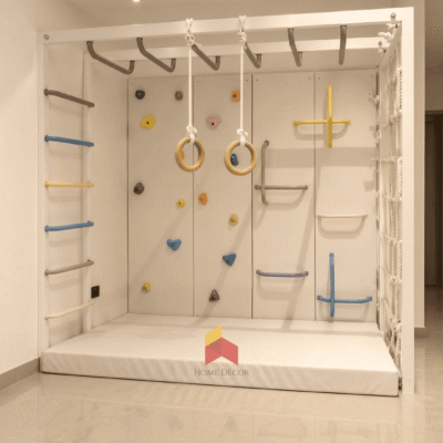 Jungle Pro Monkey Bar ladder Set With Climbing Grips, Net Panels &amp; Safety Mat -Type 2