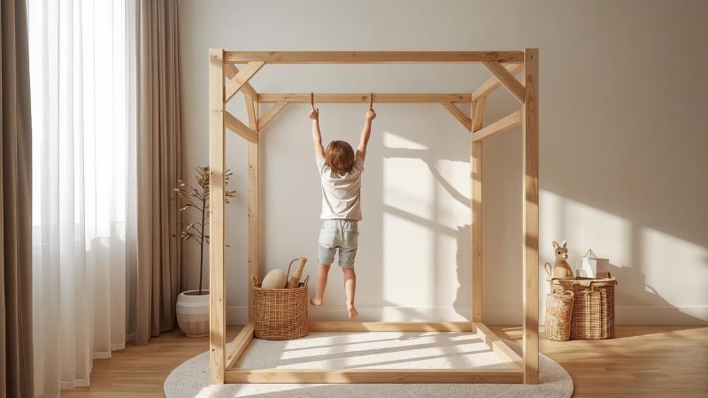 Best Indoor Climbing Solutions for Kids in Apartments 4 Freestanding indoor monkey bars