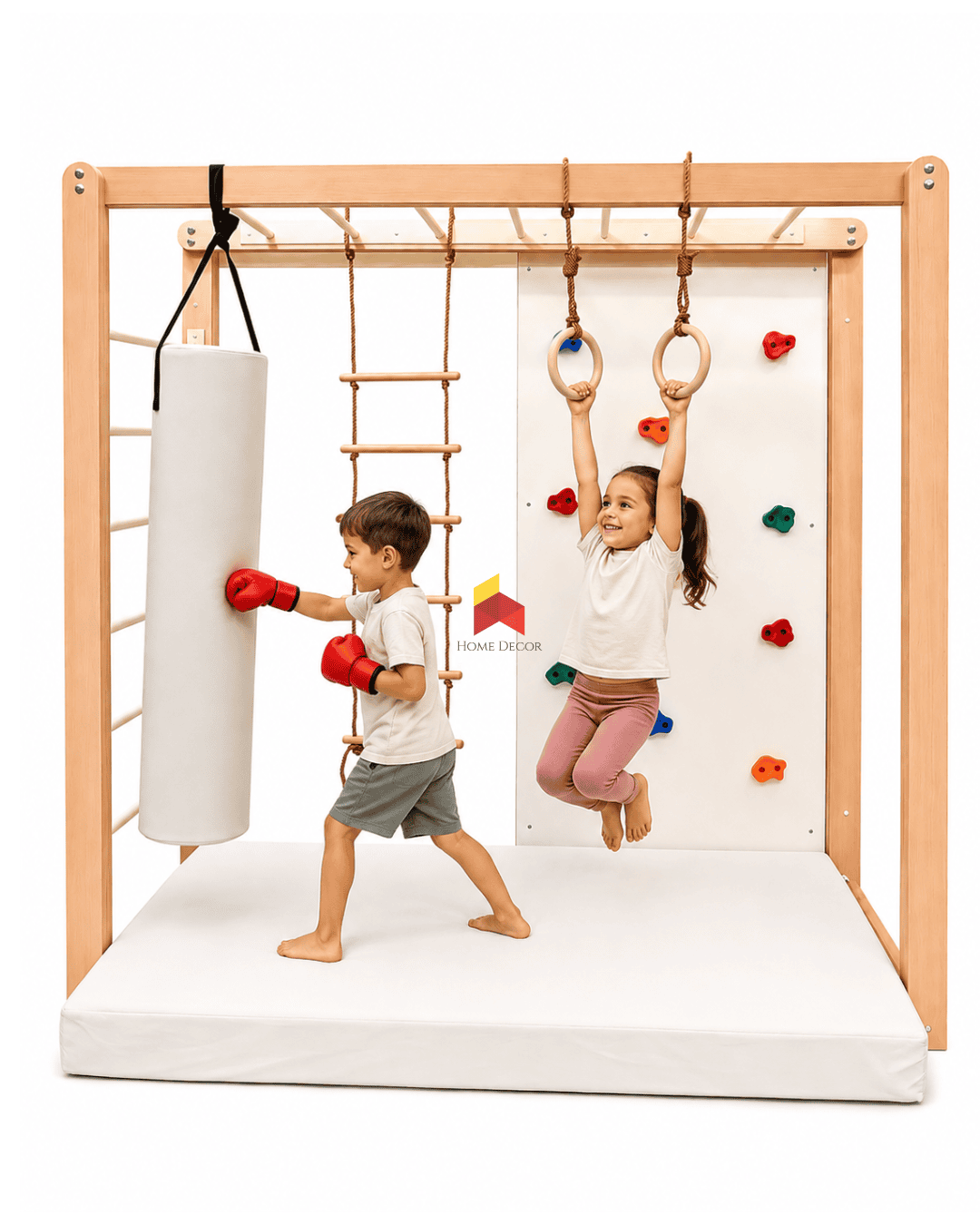 Monkey Bar With Climbing Wall Panel | Basic Model 1 Monkey Bar With Climbing Wall Panel | Basic Model
