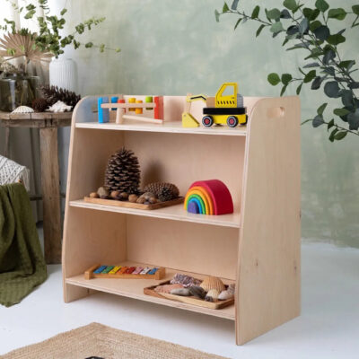 wooden toy shelf for kids in uae /kidshomedecor
