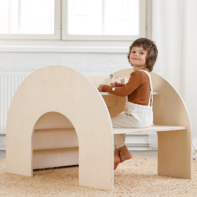 Wooden Bookself Desk 3 IN 1 Home Decor Kids