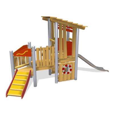 Pirate Ship & Play Tower Themed Outdoor Play Structure