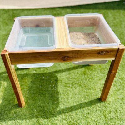 Outdoor Sand & Water Sensory Table Side by Side Home Decor Kids