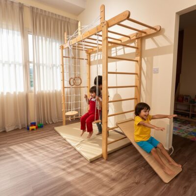 Monkey Bar with Bridge - Active Kids Play Equipment