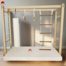 home gym with monkey bars for kids in dibai with clibing wall