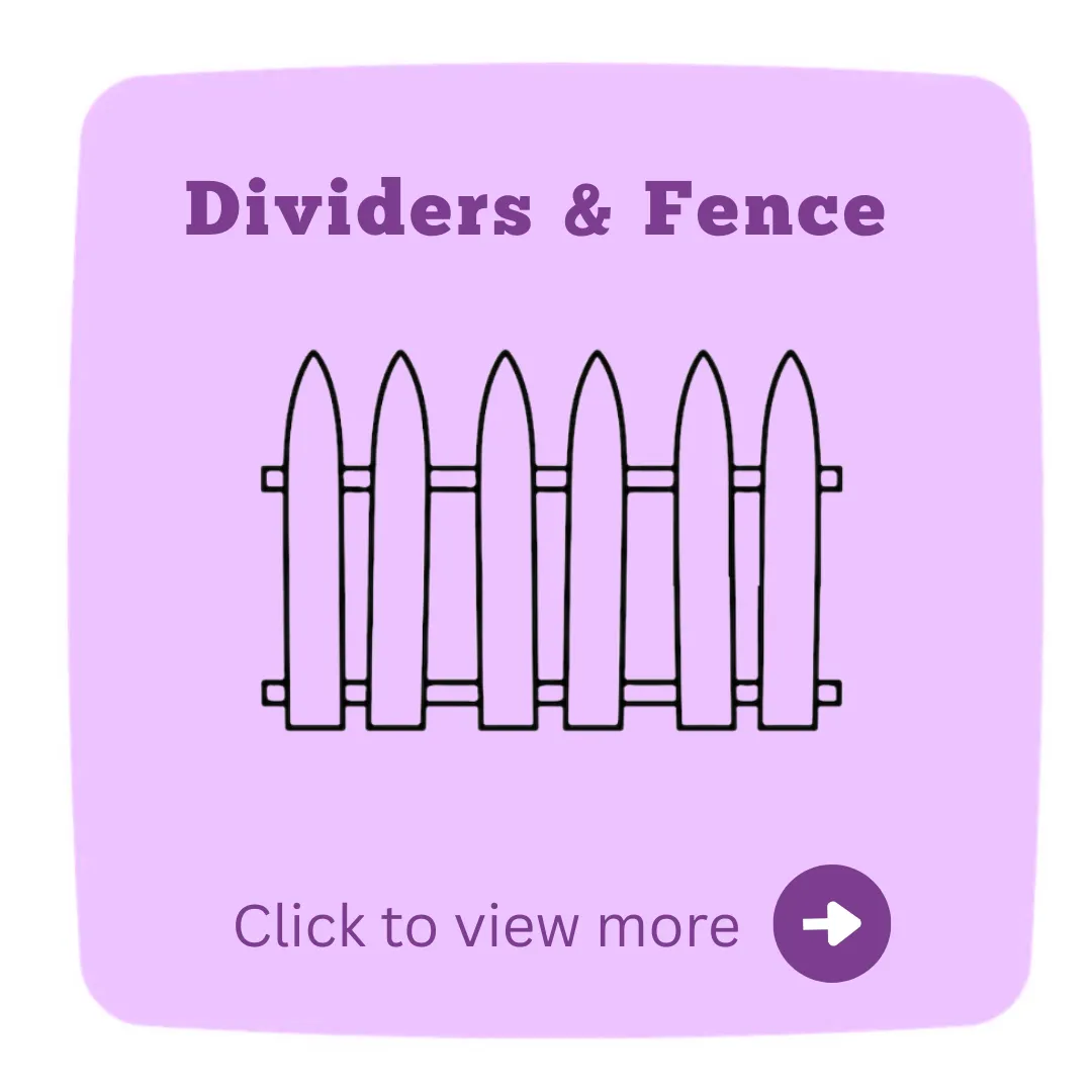 dividers and fence