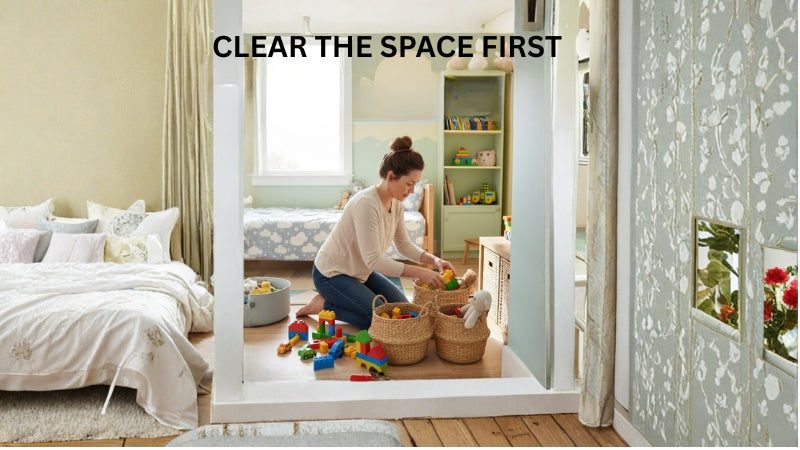 Step-by-Step Kids Room Makeover Checklist for UAE Homes (2026) 3 Sorting toys and books during a kids room decluttering process
