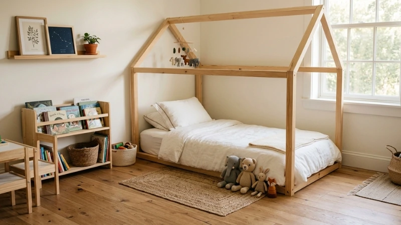 How to Choose the Right Kids Bed in UAE (Bunk, Floor & Cabin Beds) 3 Floor Bed Montessori Bed