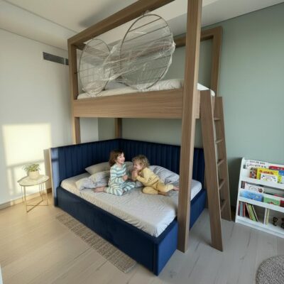 Single Over Twin Wooden Bunk Bed