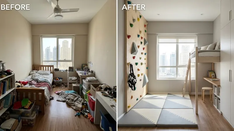 25+ Best Kids Climbing Walls for UAE Homes (Indoor Setup, Sizes & Prices) 2 Climbing wall dubai ideas for small room