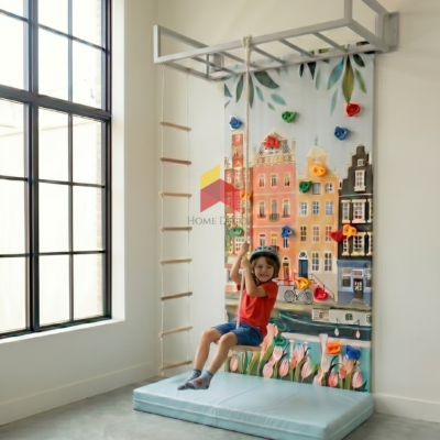 Amsterdam Canal Monkey Bar With Single Climbing Wall Panel