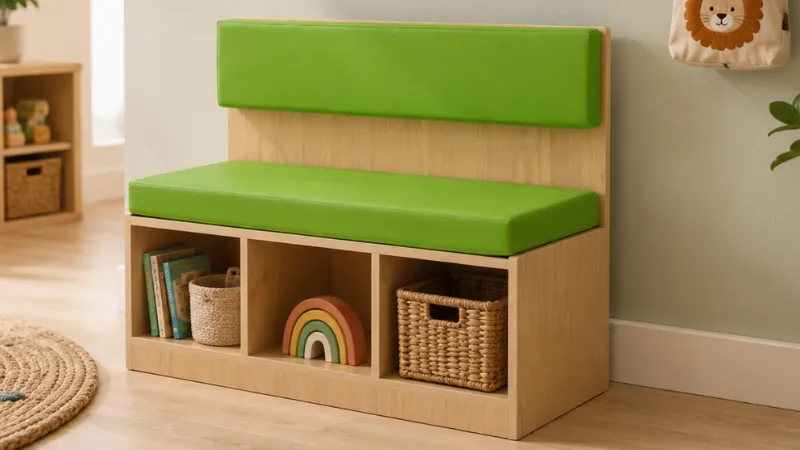 Kids Toy Storage And Bookshelves UAE: How To Organise Your Child's Room 7 benches