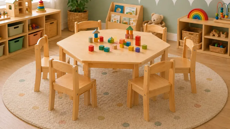 Kids Study Tables and Chairs UAE: How to Choose by Age, Shape and Use 5 Hexagon Kids Tables and Chairs UAE