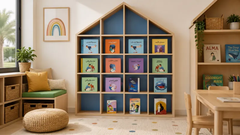 Kids Toy Storage And Bookshelves UAE: How To Organise Your Child's Room 8 shaped