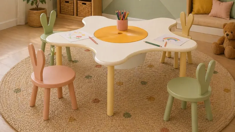 Kids Study Tables and Chairs UAE: How to Choose by Age, Shape and Use 8 star shapoed Kids Tables and Chairs UAE