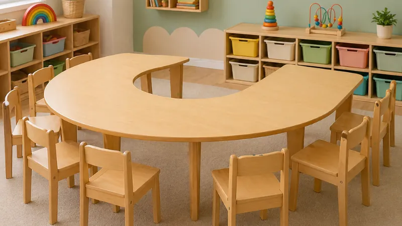 Kids Study Tables and Chairs UAE: How to Choose by Age, Shape and Use 4 U-Shaped Kids Tables and Chairs UAE