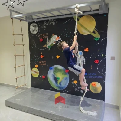 Space Monkey Bar Climbing Gym for Kids - Double Panel 2