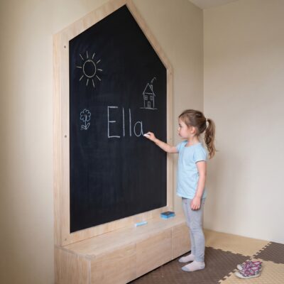 House-Shaped Black board with Storage
