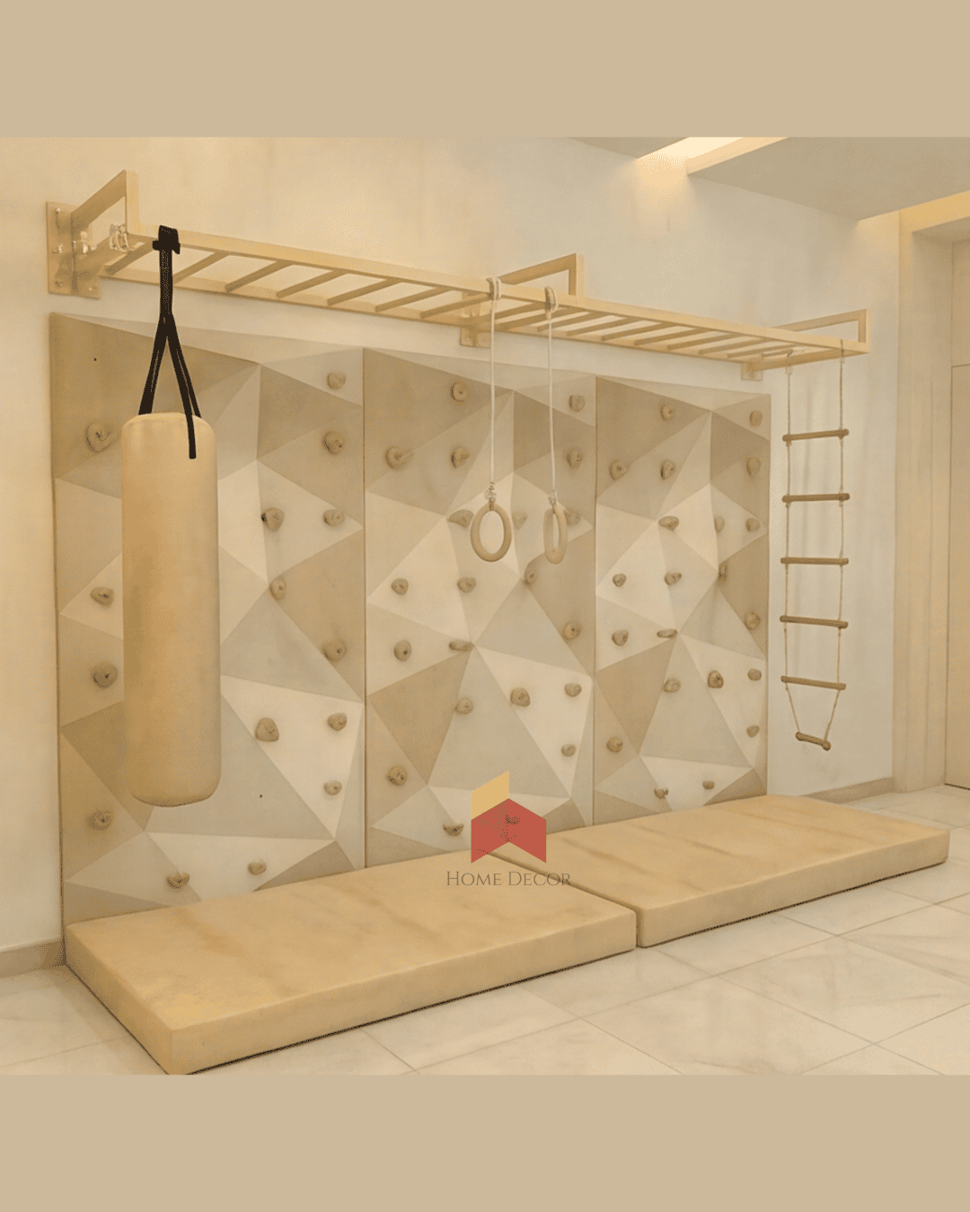 Kids Indoor Wall Gym Monkey Bars & Climbing Wall Set 1 Kids Indoor Wall Gym Monkey Bars & Climbing Wall Set
