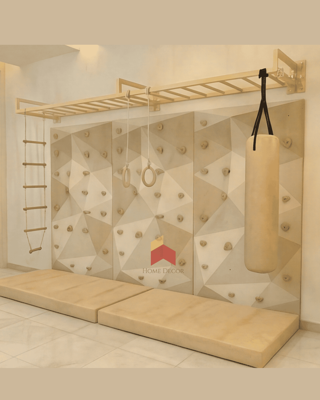 Kids Indoor Wall Gym Monkey Bars & Climbing Wall Set 4 Kids Indoor Wall Gym Monkey Bars & Climbing Wall Set - Image 4
