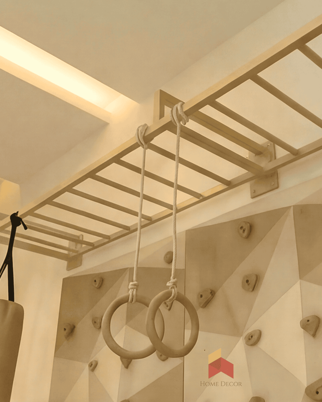 Kids Indoor Wall Gym Monkey Bars & Climbing Wall Set 3 Kids Indoor Wall Gym Monkey Bars & Climbing Wall Set - Image 3