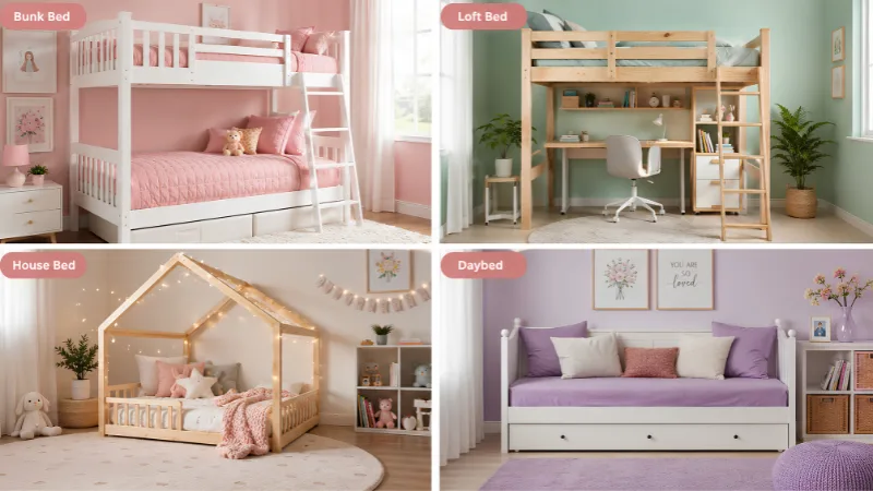 Beds for Girls: Bedroom Furniture and Décor Ideas in Dubai 2 Types of Beds for Girls