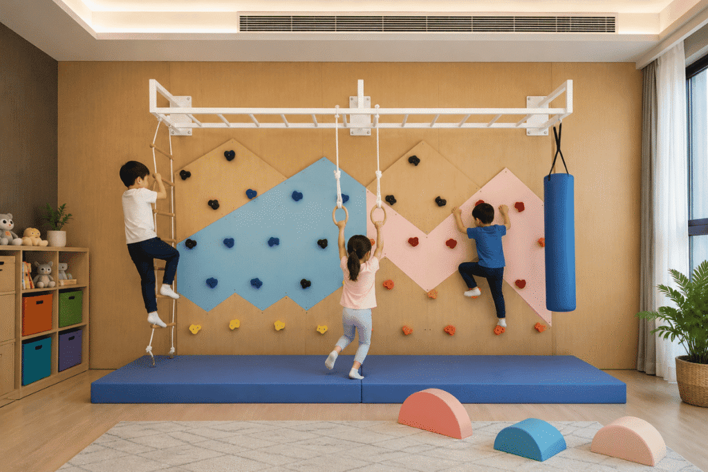 Why Monkey Bars Are Great for Kids' Development 3 Bright Pastel Childrens Climbing Gym