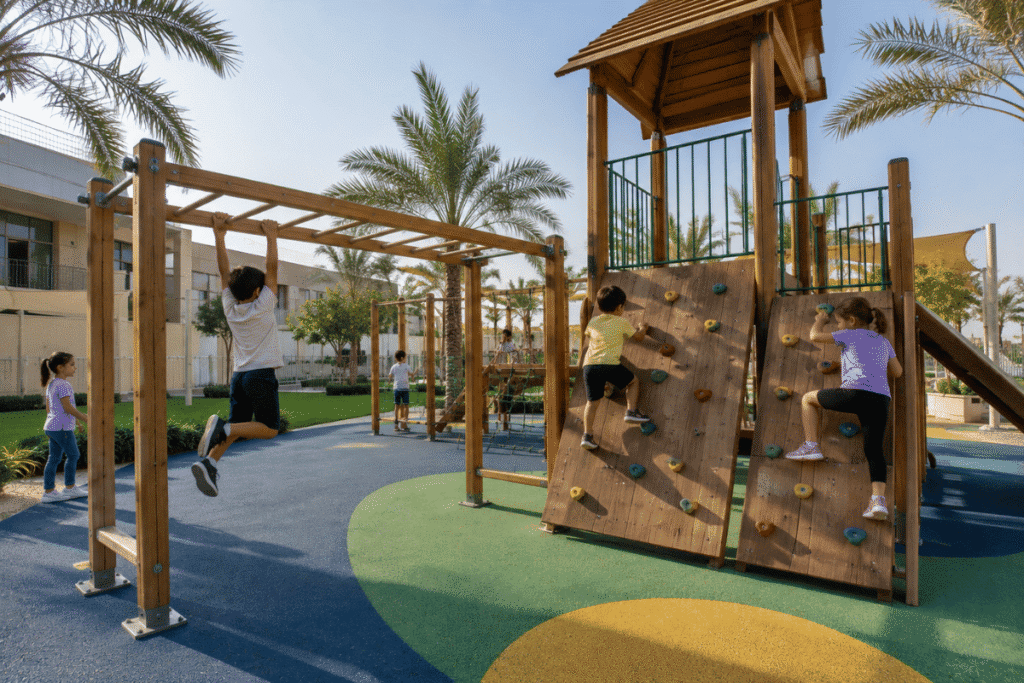 Why Monkey Bars Are Great for Kids' Development 4 Sunny Palm-Tree Playground Adventure