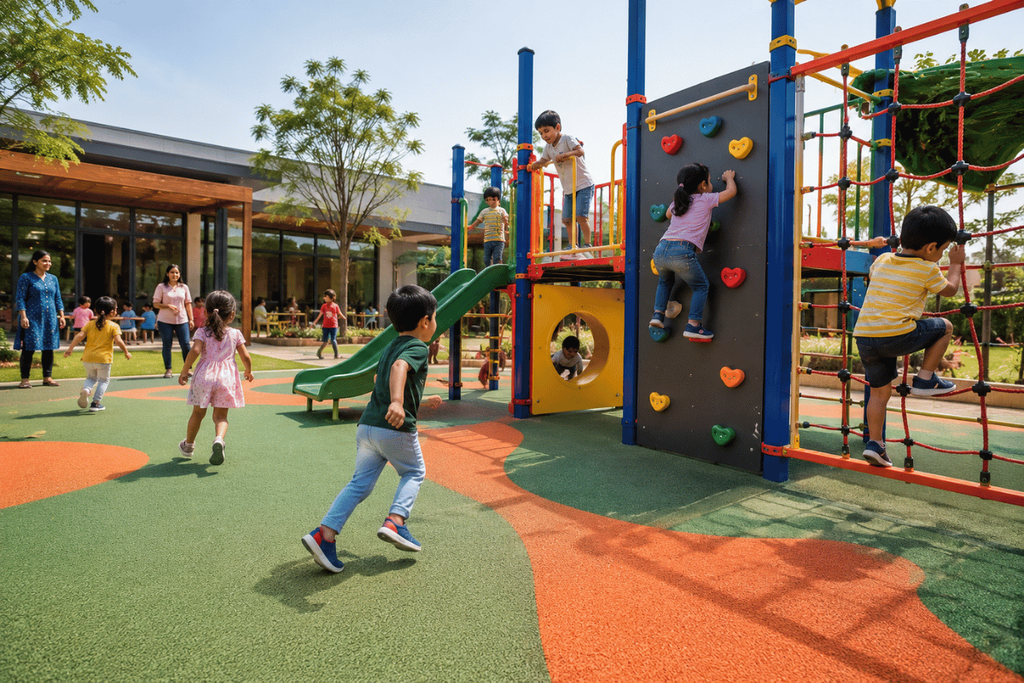 Artificial Grass vs Rubber Flooring for Outdoor Play: Which Is Better? 2 Artificial Grass vs Rubber Flooring for Outdoor Play