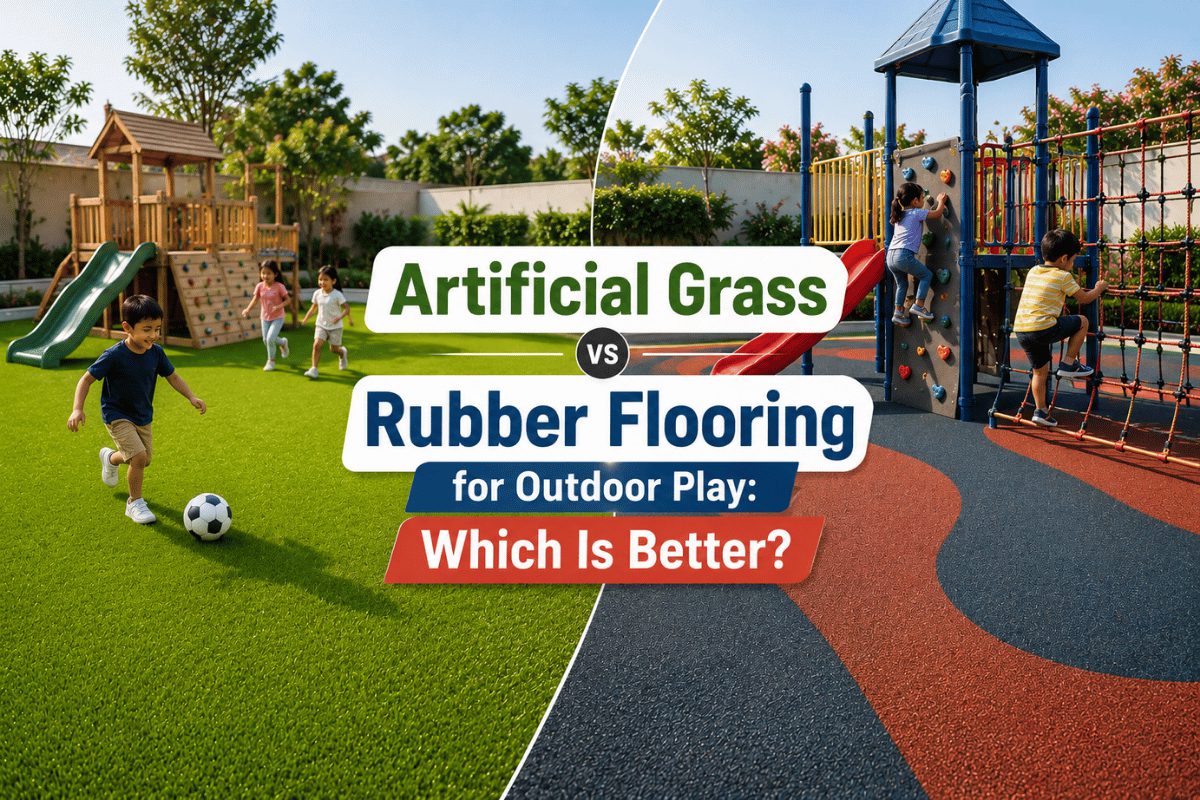 Artificial Grass vs Rubber Flooring for Outdoor Play: Which Is Better? 1 artificial-grass-vs-rubber-flooring-for-outdoor-play