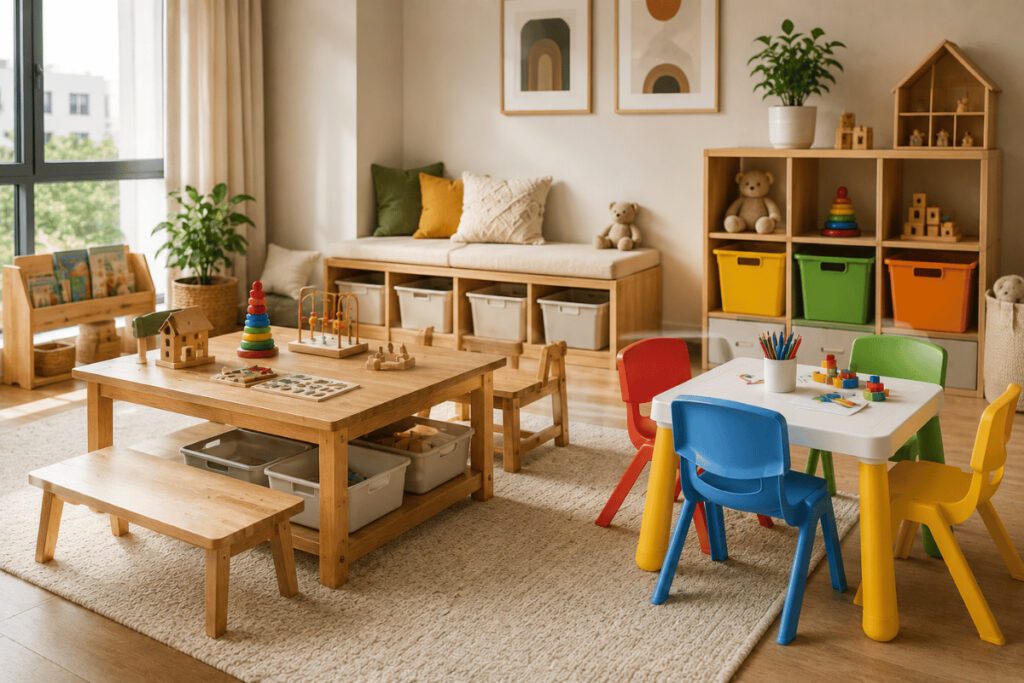 Wooden vs Plastic Kids Furniture: Which Is Better? 3 modern-kids-playroom-wooden-and-plastic-furniture
