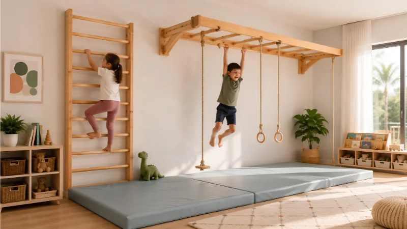 Monkey Bars vs Swedish Wall: Which One Is Right for Your Child? 5 monkey bar vs swedish wall ladder