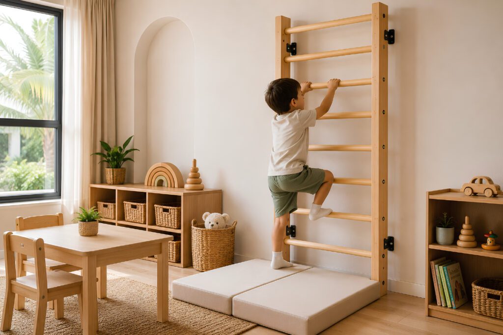Why Every Montessori Playroom Should Have a Swedish Ladder 2 montessori-playroom-ladder-adventure