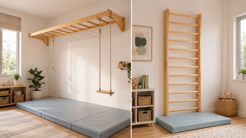 Monkey Bars vs Swedish Wall: Which One Is Right for Your Child? 4 space monkey bars vs swedish wall ladder