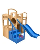 Toddler Tunnel Play Structure with Slide and Climbing Stairs
