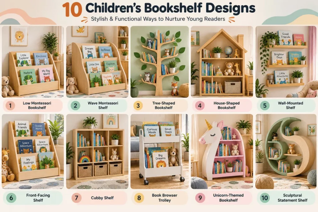 10 Best Bookshelf Designs for Kids
