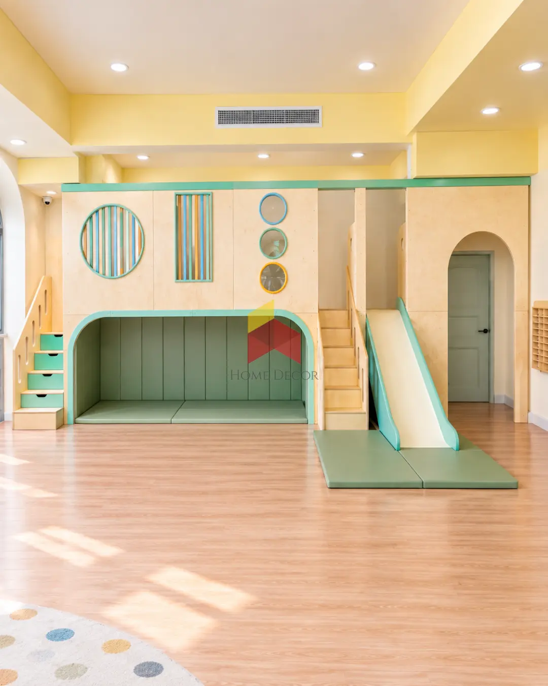 Indoor Kids Playhouse with Slide & Soft Mat Area 3 Indoor Kids Playhouse with Slide & Soft Mat Area - Image 3