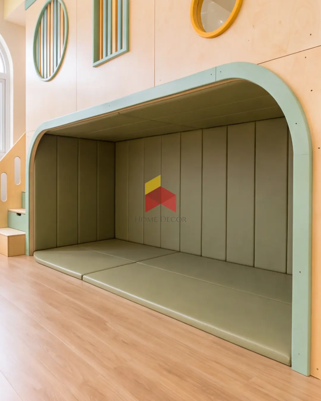 Indoor Kids Playhouse with Slide & Soft Mat Area 4 Indoor Kids Playhouse with Slide & Soft Mat Area - Image 4