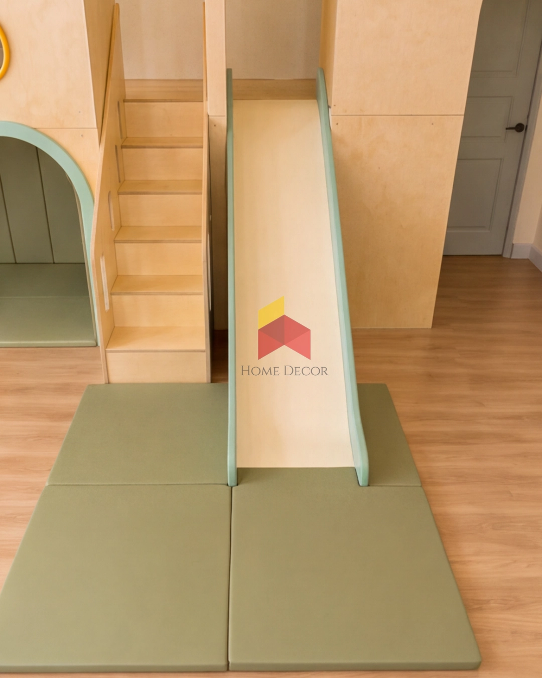 Indoor Kids Playhouse with Slide & Soft Mat Area 5 Indoor Kids Playhouse with Slide & Soft Mat Area - Image 5