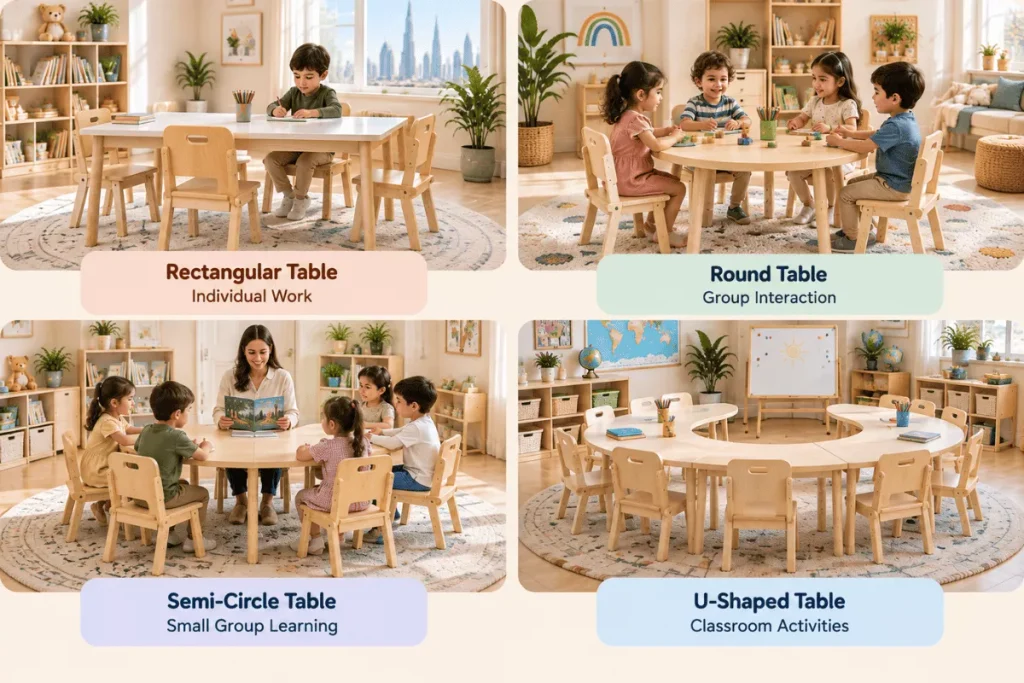 How to Choose the Right Kids Table and Chair Size: A Practical Guide 3 kids-table-shapes-room-layout-guide